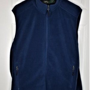 StillWater Fleece Vest Men Blue full Zip pocket size Large
